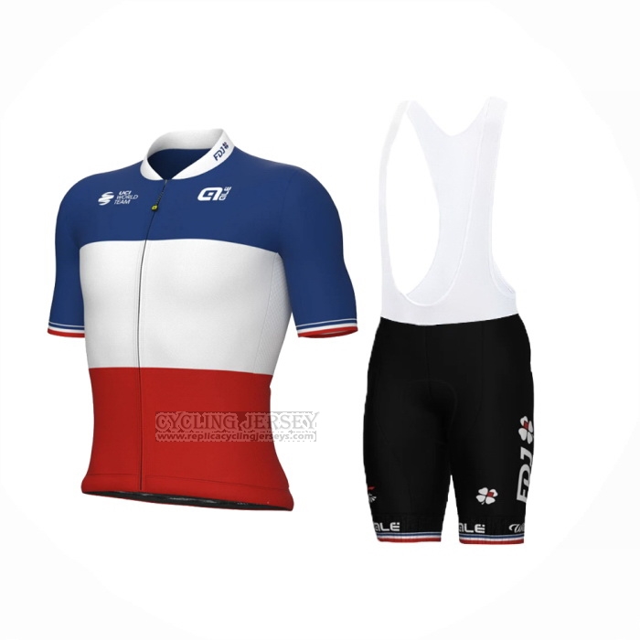 2024 Cycling Jersey Groupama-FDJ Red White Blue Short Sleeve And Bib Short